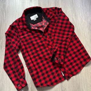 Craft+ Flow Red and Black Plaid Boys Shirt